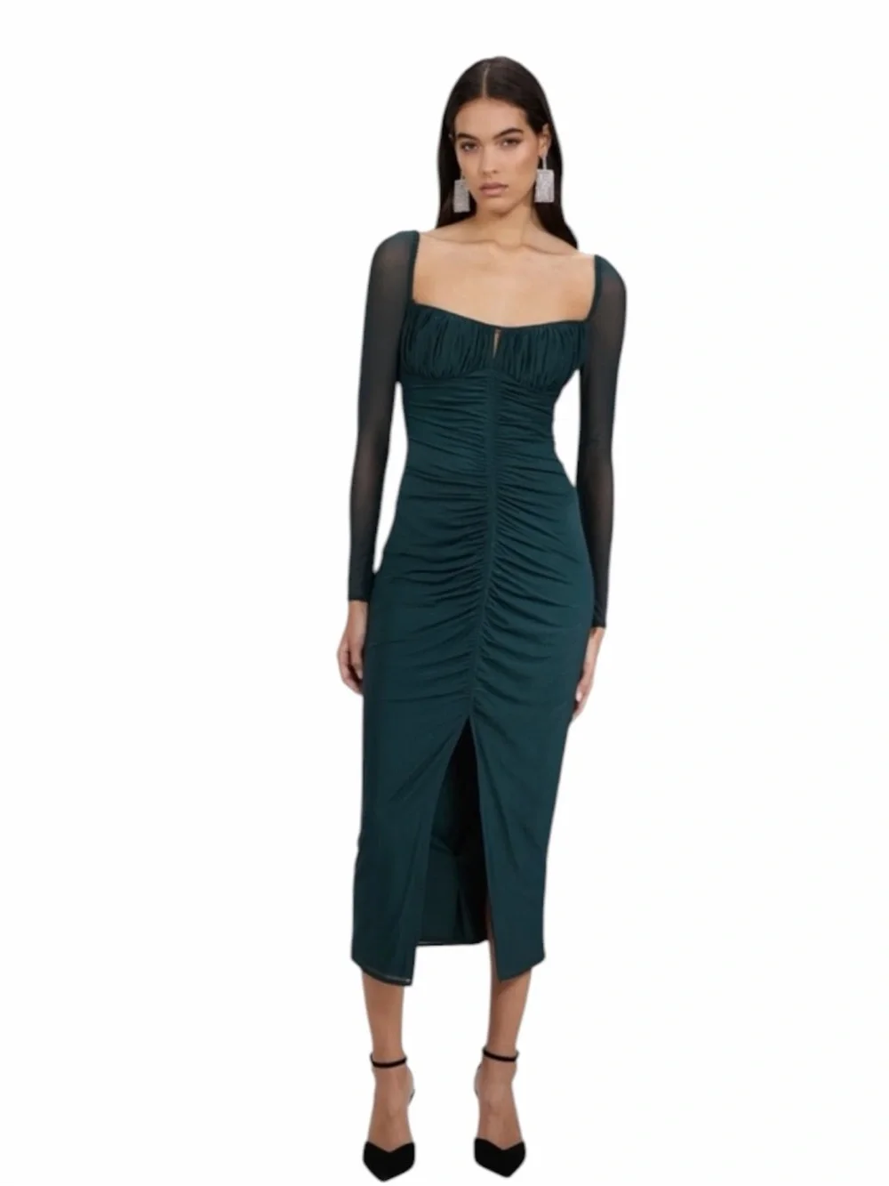 dark green mesh dress Buy Dark Green Mesh Multiway Wedding Guest Bridesmaid Maxi Dress from Next  USA